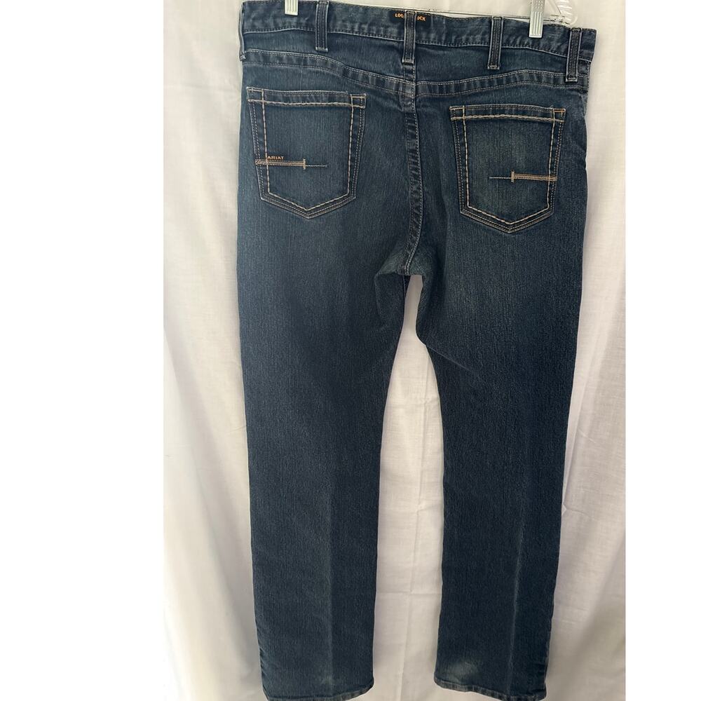 Ariat Rebar M4 Jeans 36x36 Relaxed Boot Cut Blue Denim Jeans Western - Picture 2 of 7